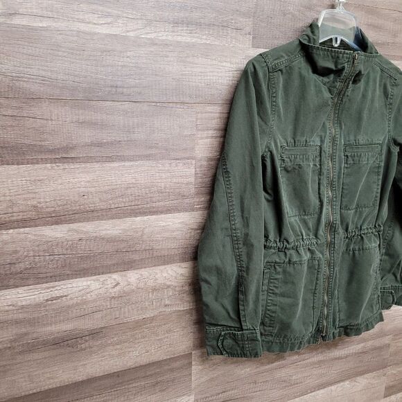 Gap Utility Cargo Military Jacket Olive Green Full Zip Lightweight Womens XS - Picture 5 of 16